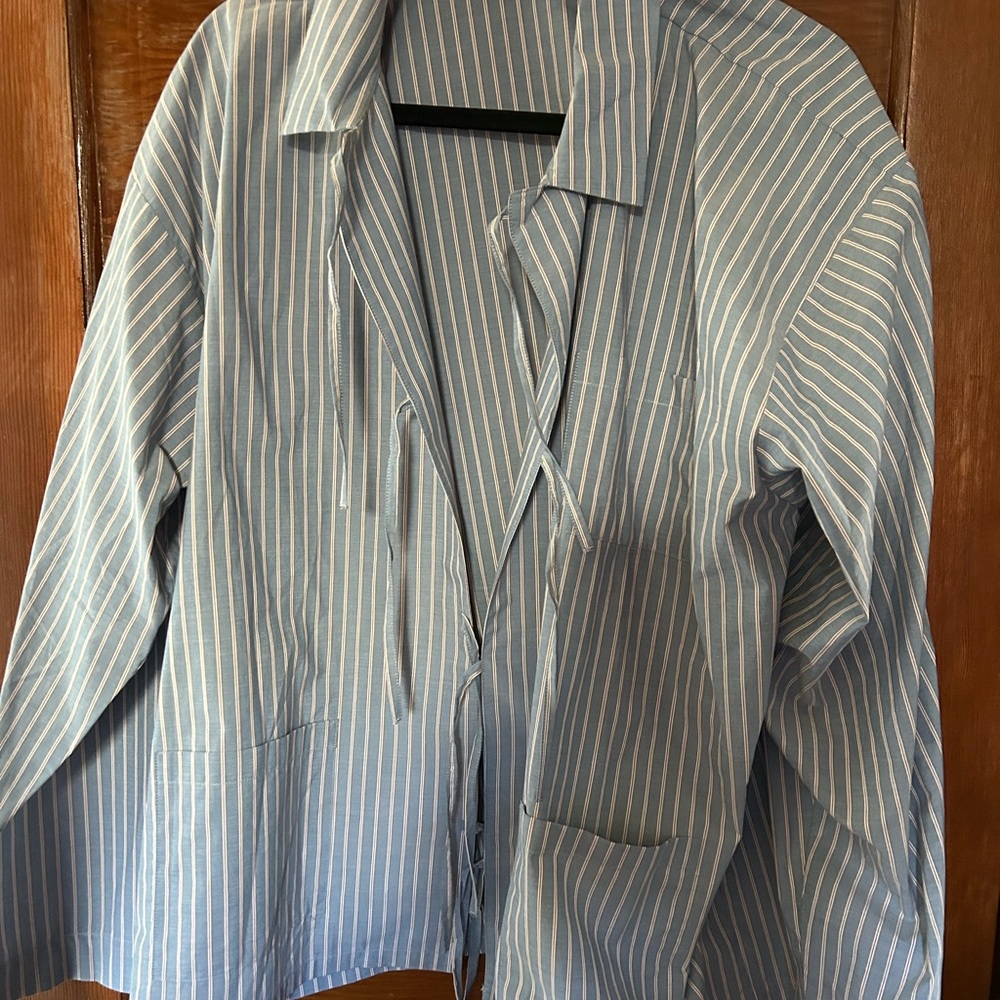 Striped Blue Women's Blouse
